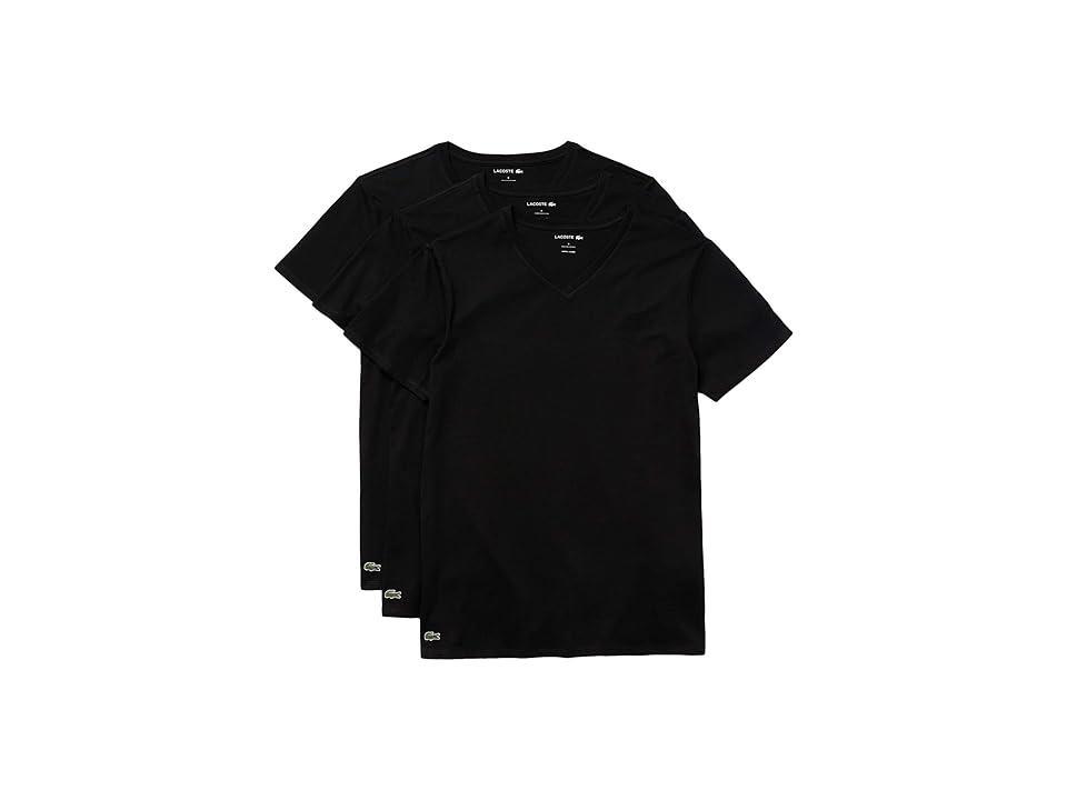 Lacoste Short-Sleeve V-Neck Cotton Tee  3 Product Image