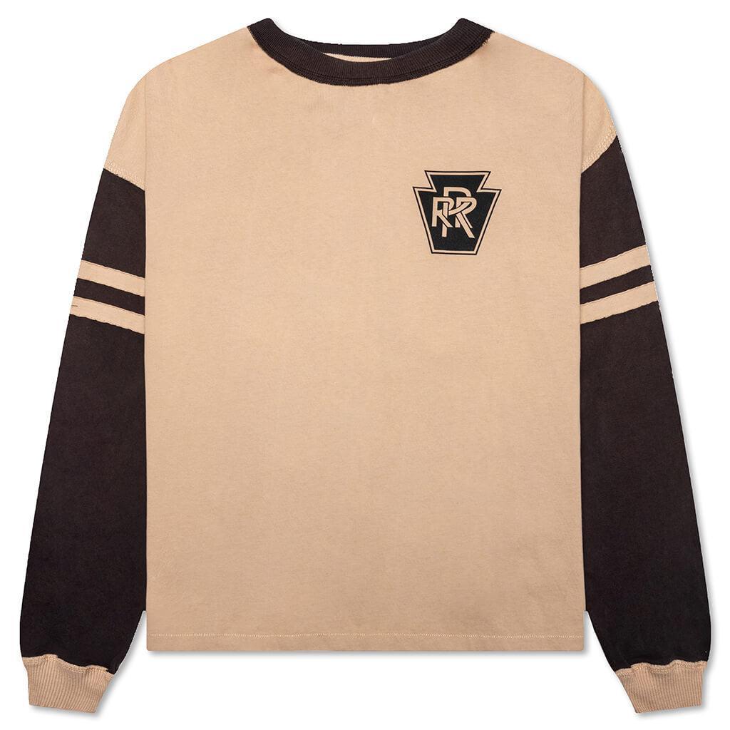 Triple R Contrast L/S Tee - Khaki/Black Male Product Image