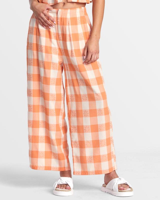 Callum Printed Wide Leg Pants - Copper Tan Product Image