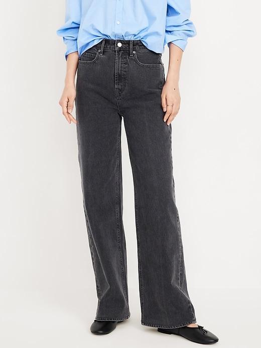 Extra High-Waisted Sky-Hi Wide-Leg Jeans Product Image