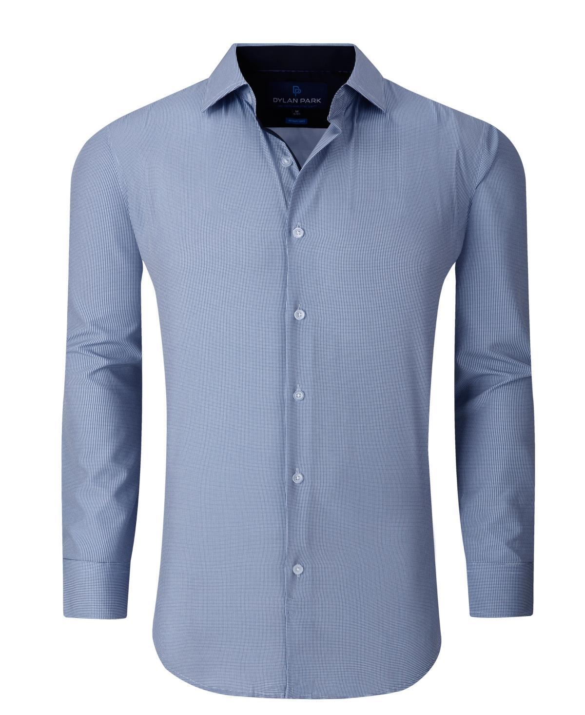 Dylan Park Mens Geometric Performance Stretch Button Down Dress Shirt Product Image