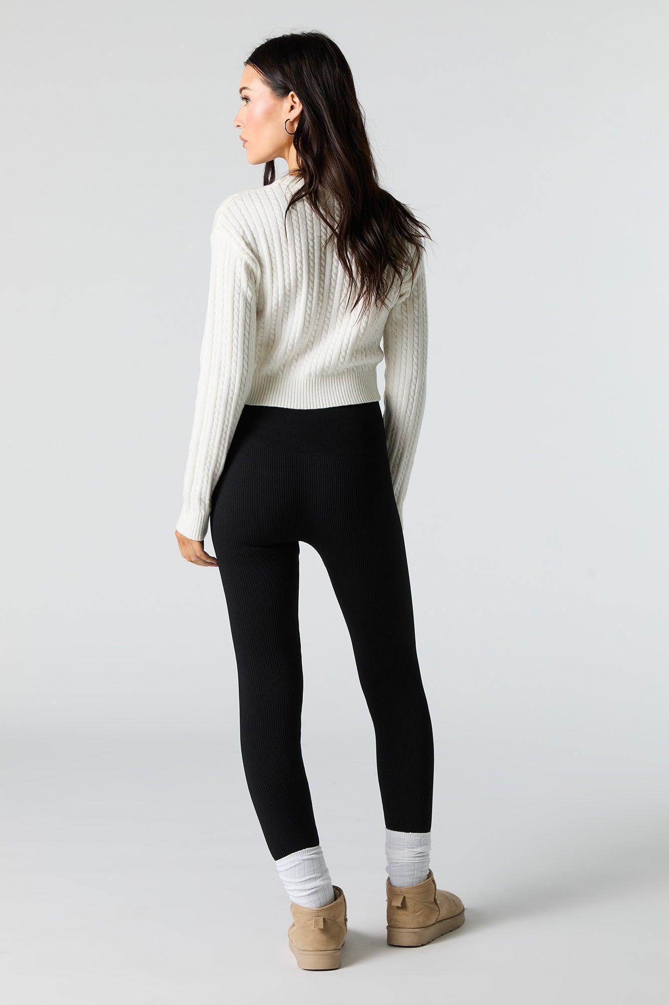 High Rise Seamless Ribbed Legging Female Product Image