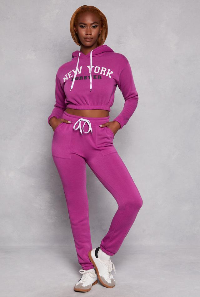 Womens Fleece Lined Drawstring Sweatpants Product Image