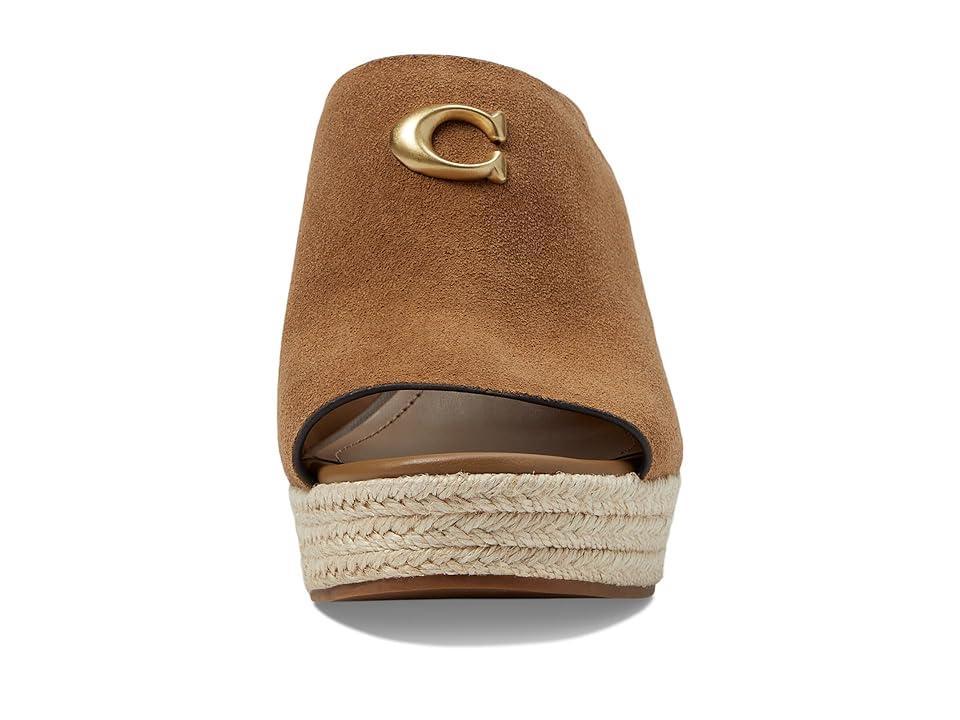 COACH Gloria Suede Wedge (Coconut) Women's Sandals Product Image