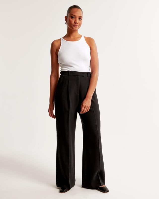 Curve Love A&F Harper Tailored Wide Leg Pant Product Image