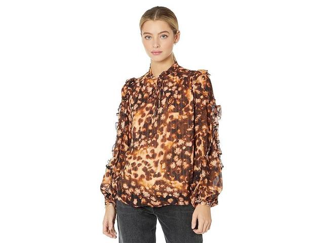 Marie Oliver Haley Blouse (Amber Speckle) Women's Clothing Product Image