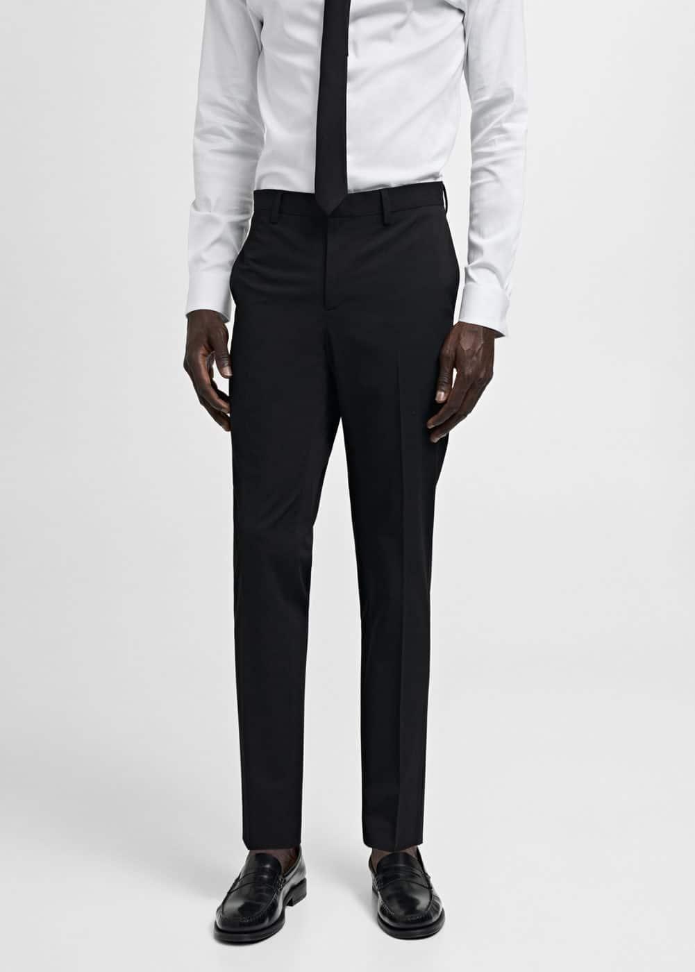 MANGO MAN - Stretch fabric super slim-fit suit pants blackMen Product Image