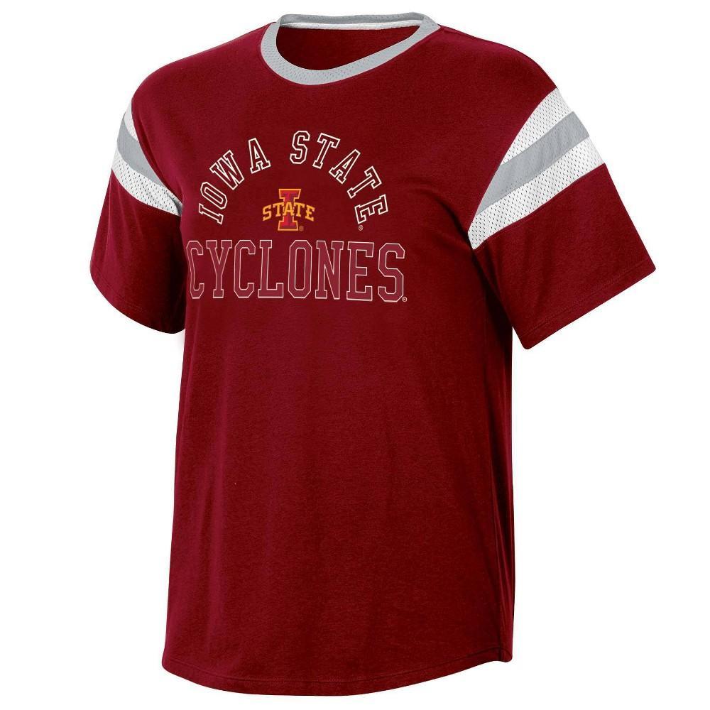 NCAA Iowa State Cyclones Womens Short Sleeve Stripe T-Shirt Product Image