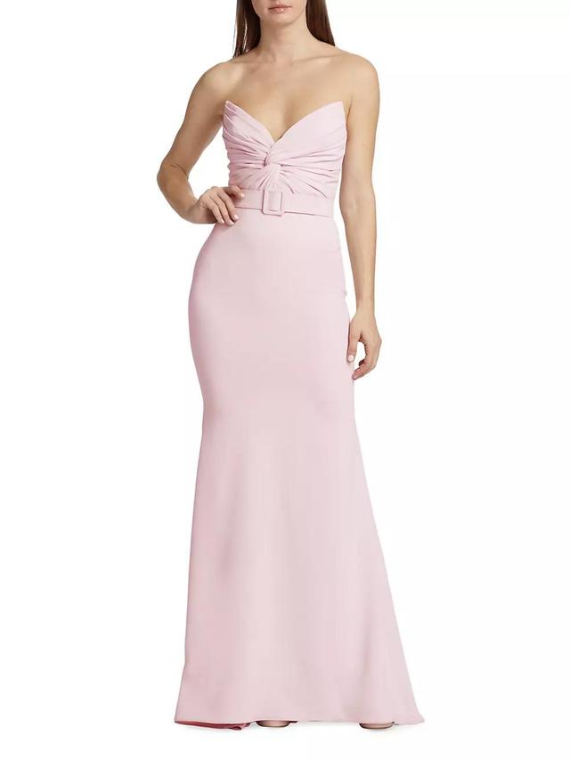 Strapless Twisted Belted Gown Product Image