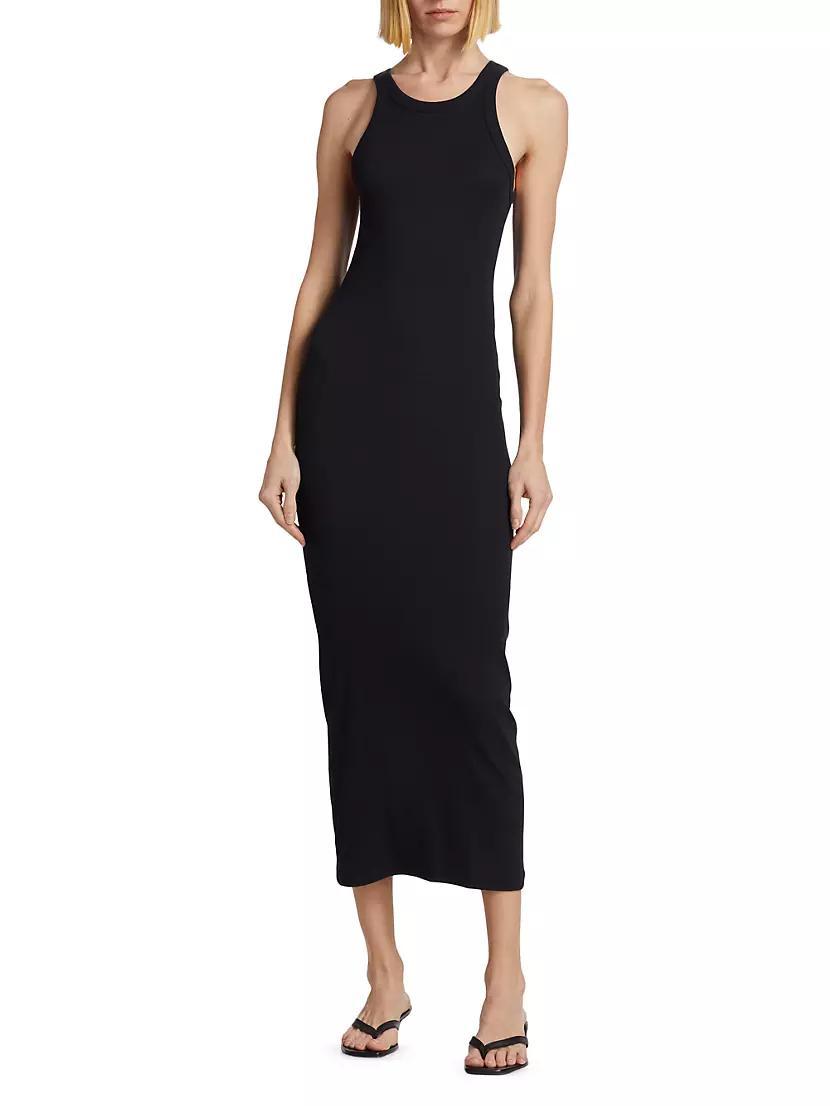 Curved Ribbed Tank Maxi Dress Product Image