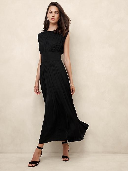 Crystal Pleated Maxi Dress Product Image