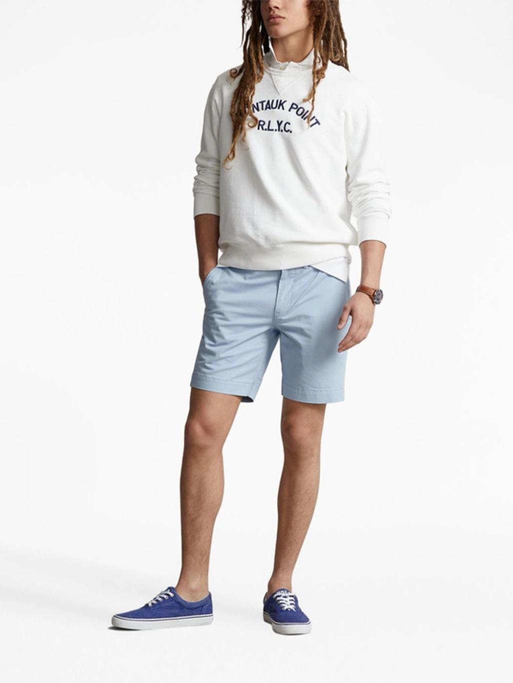 Polo Pony Embroidered Shorts In Blue Product Image