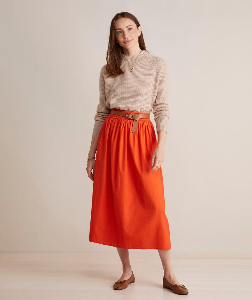 Poplin Midi Skirt Product Image