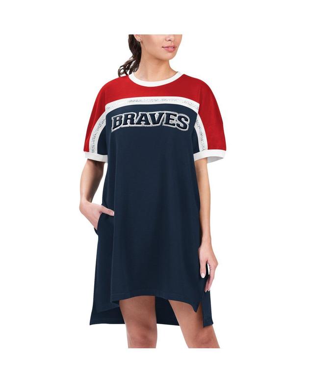 Womens G-iii 4Her by Carl Banks Navy Atlanta Braves Circus Catch Sneaker Dress - Navy Product Image