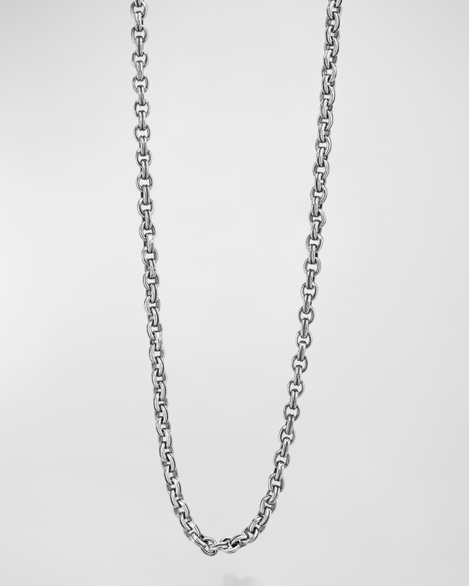 Men's Sterling Silver Anthem Double Link Caviar Chain Necklace, 3mm, 20in Product Image