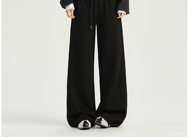 High Rise Fleece Lined Wide Leg Sweatpants Product Image