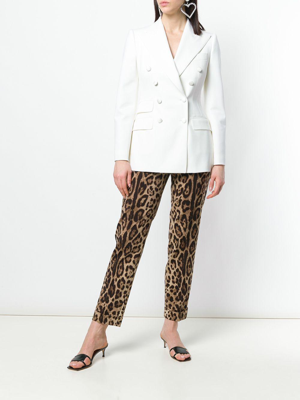 DOLCE & GABBANA Leopard-print Wool-blend Straight-leg Pants In Leopard Print Product Image