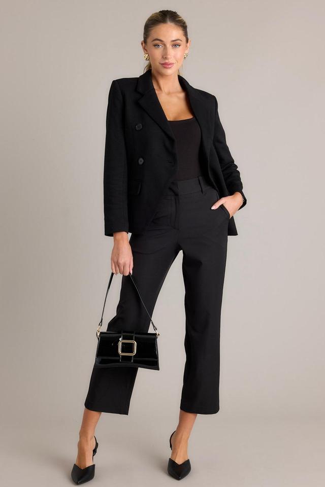 City Chic Black Straight Leg Dress Pants Product Image