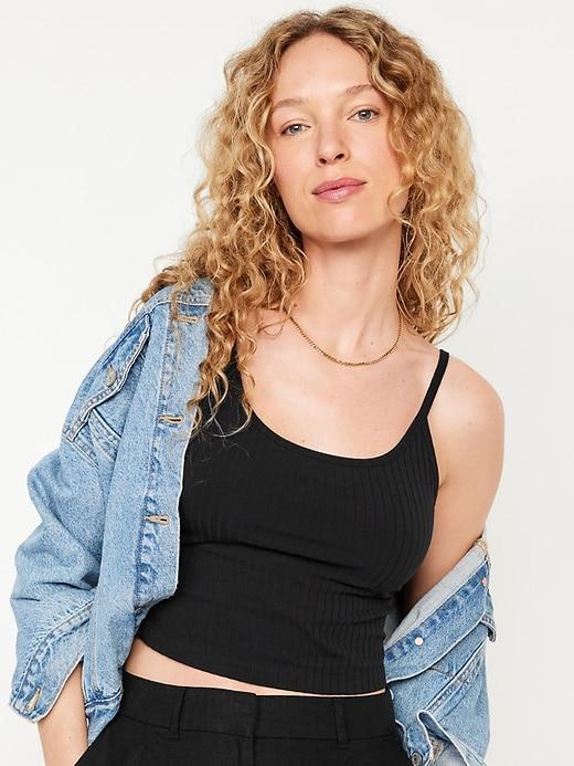 Fitted Ultra-Crop Ribbed Cami Product Image