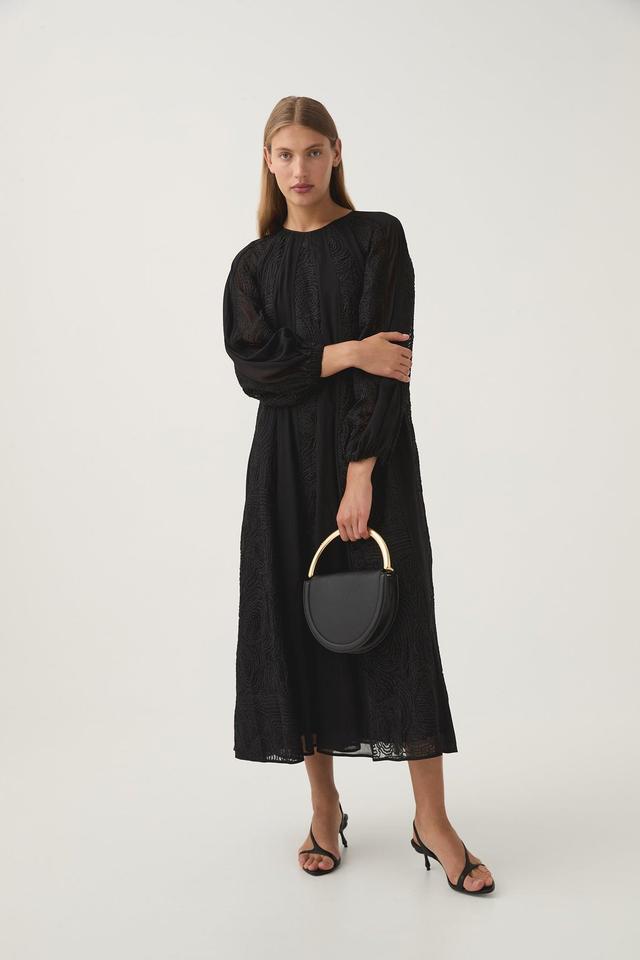 Soleil Blouson Lace Midi Dress Product Image