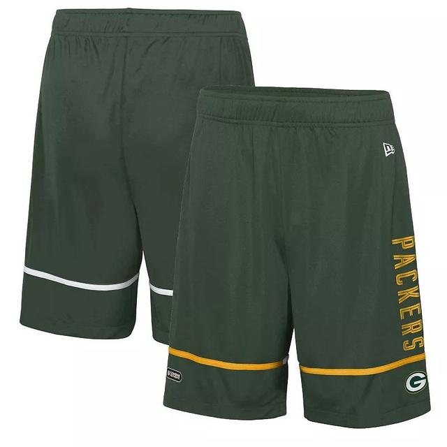 Mens New Era Green Green Bay Packers Combine Authentic Rusher Training Shorts Product Image