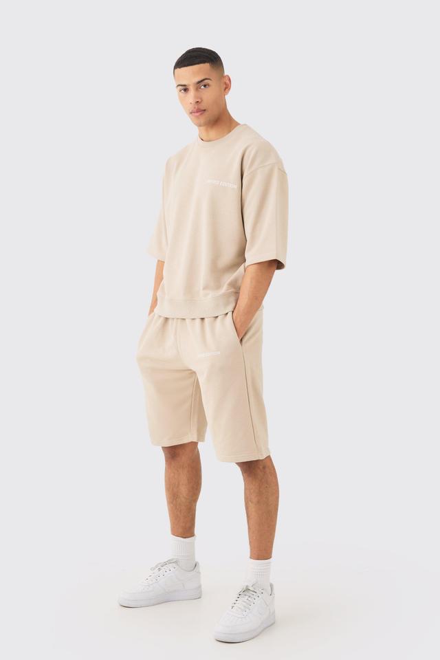 Oversized Boxy Half Sleeve Short Tracksuit | boohooMAN USA Product Image