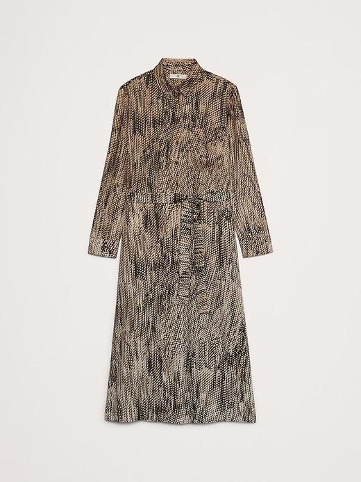 Oversized Snake-Print Midi Shirtdress Product Image