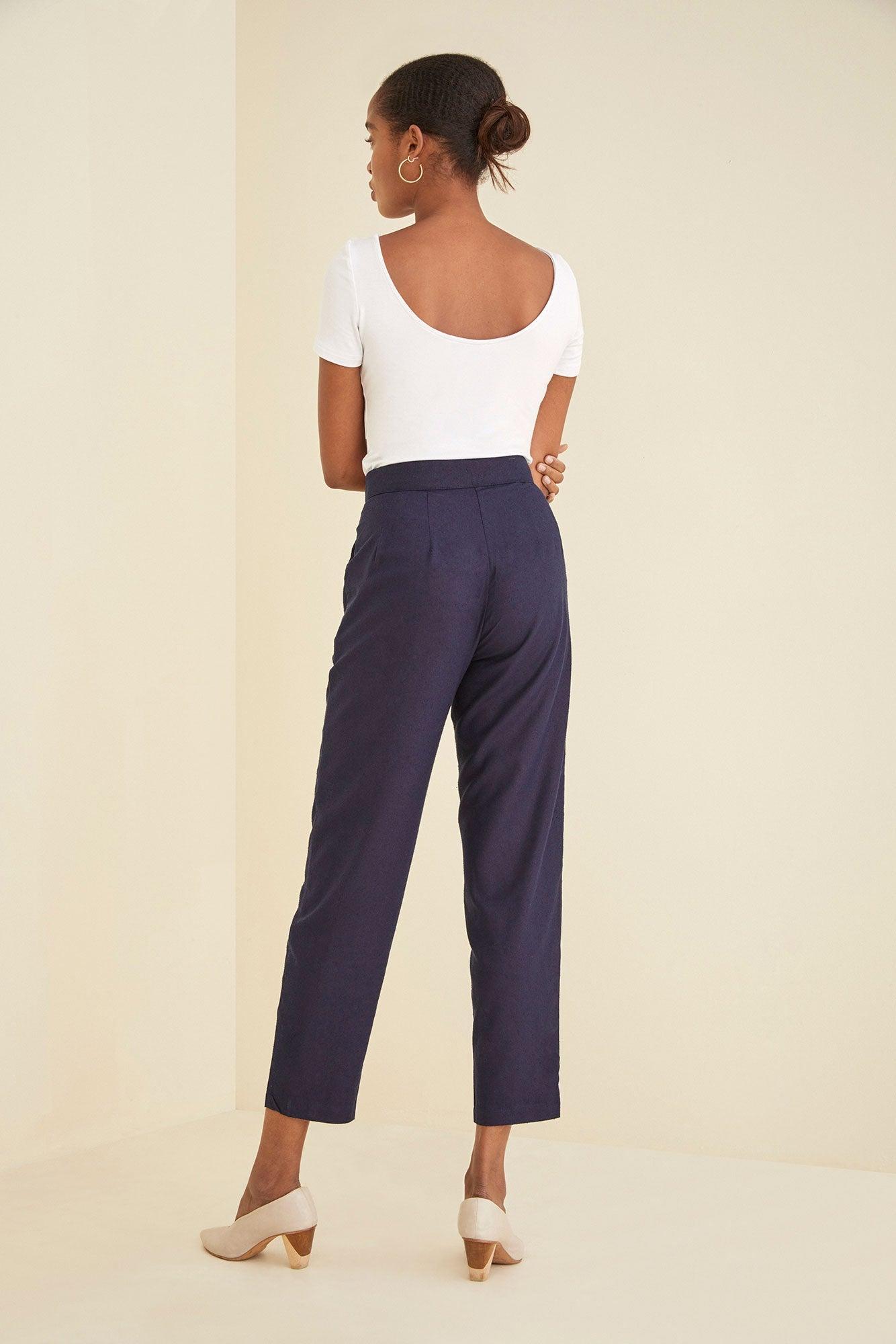 Dava Silk Noil Pants - ReAmour Product Image