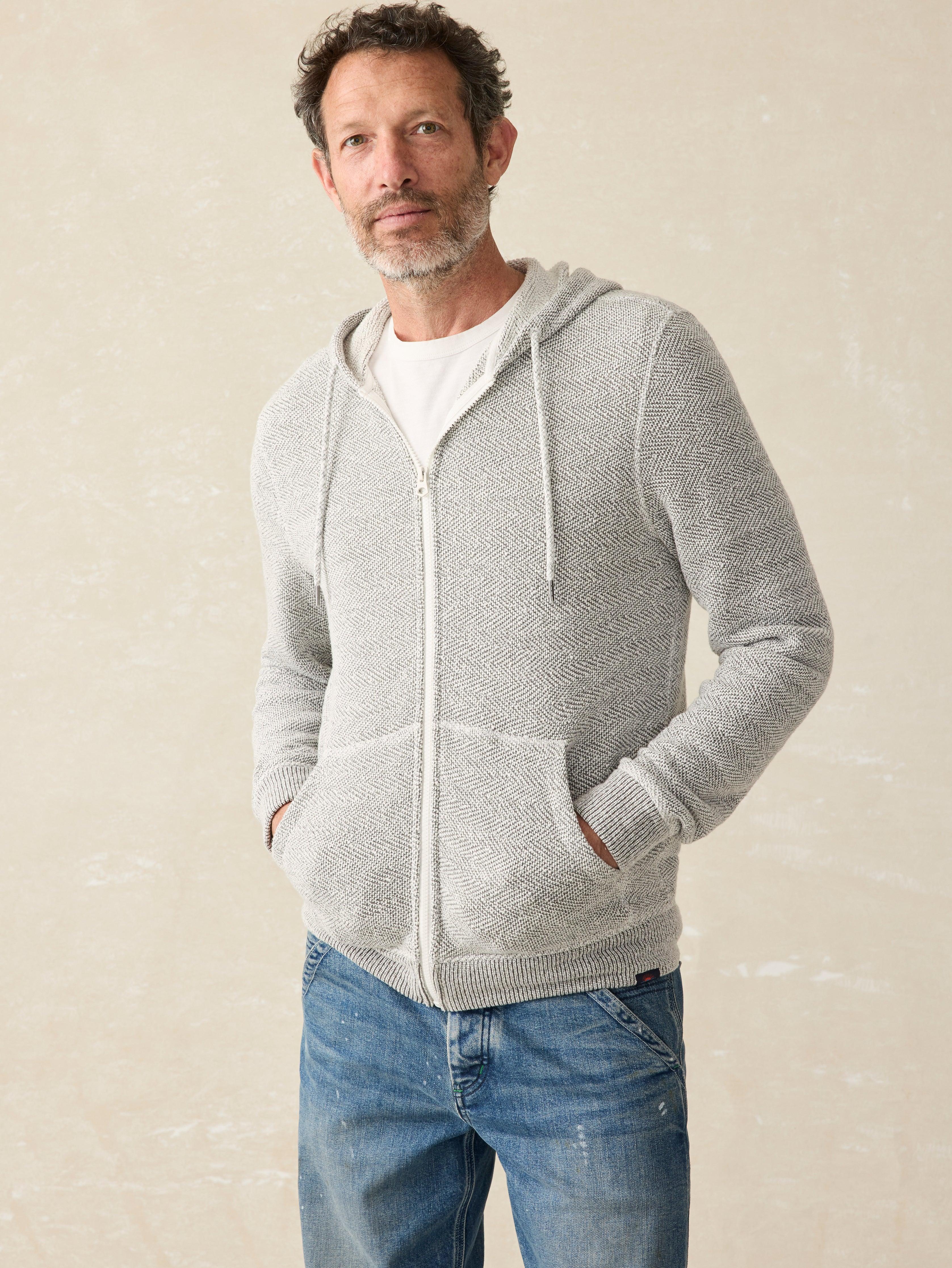 Whitewater Full Zip Hoodie (Tall) - Grey Shell Loop Male Product Image