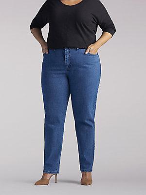 Women's Relaxed Fit Side Elastic (Plus) Jeans | Lee® product image