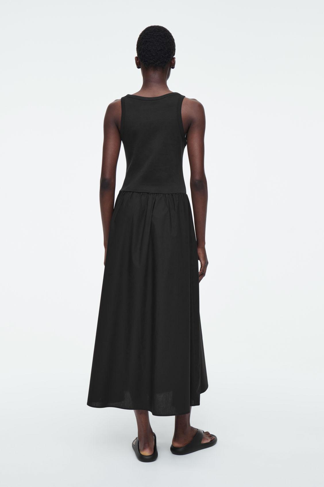 CONTRAST-PANEL MAXI DRESS Product Image