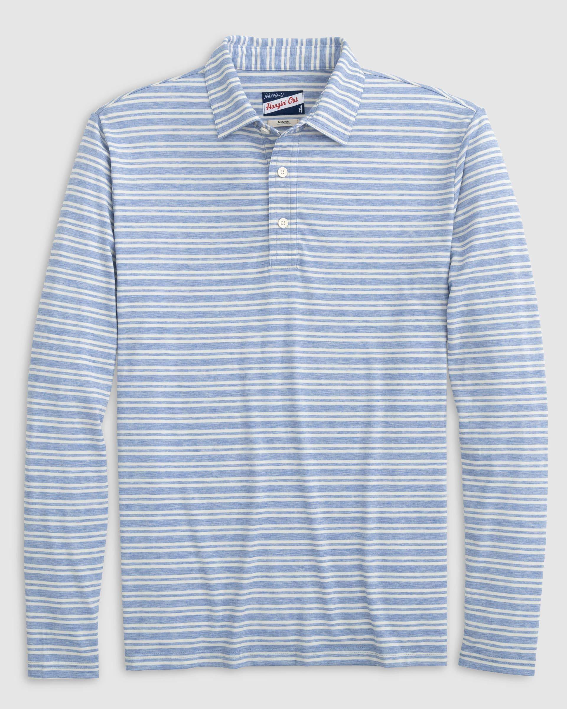 Brannen Striped Long Sleeve Polo Male Product Image