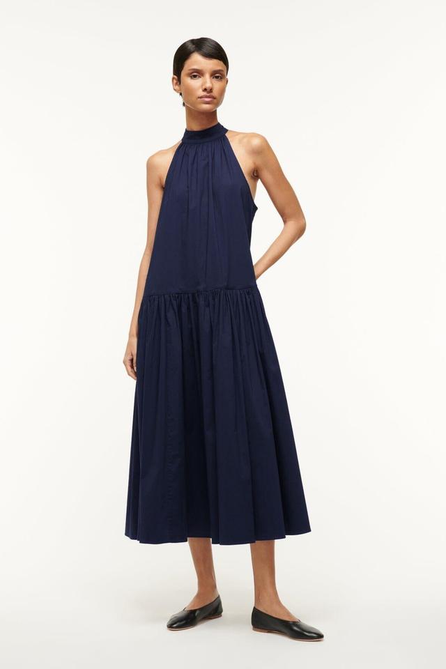 MIDI MARLOWE DRESS | NAVY Product Image