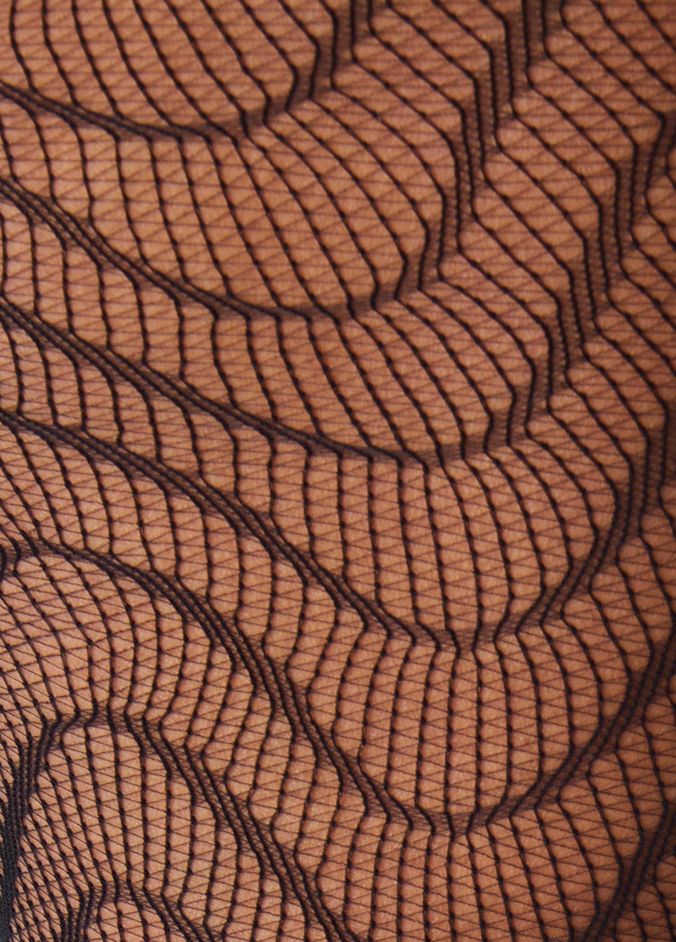 Plus Size Wavy Net Footed Tights Ashley Stewart Product Image