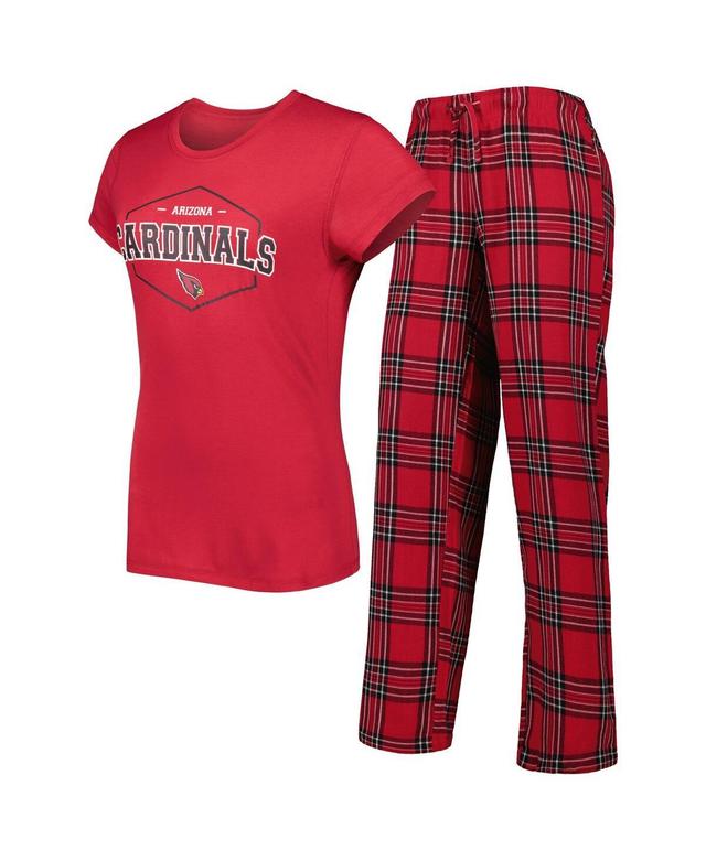 Womens Concepts Sport Cardinal Arizona Cardinals Badge T-shirt and Pants Sleep Set - Cardinal Product Image