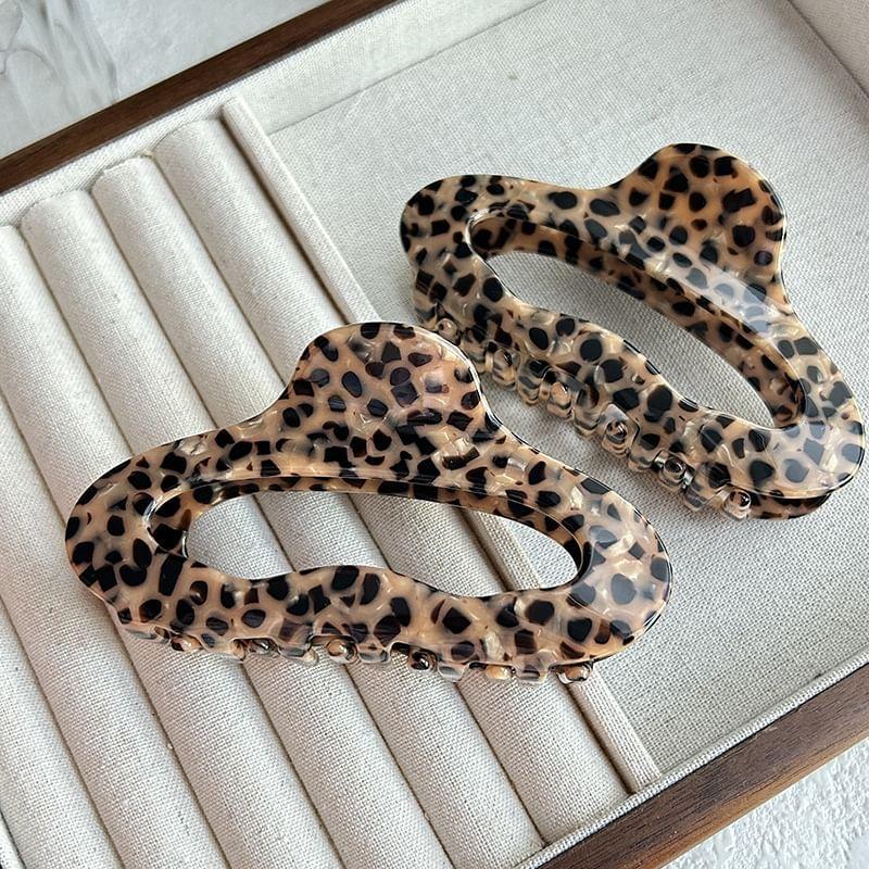 Leopard Print Acetate Hair Claw Clip Product Image