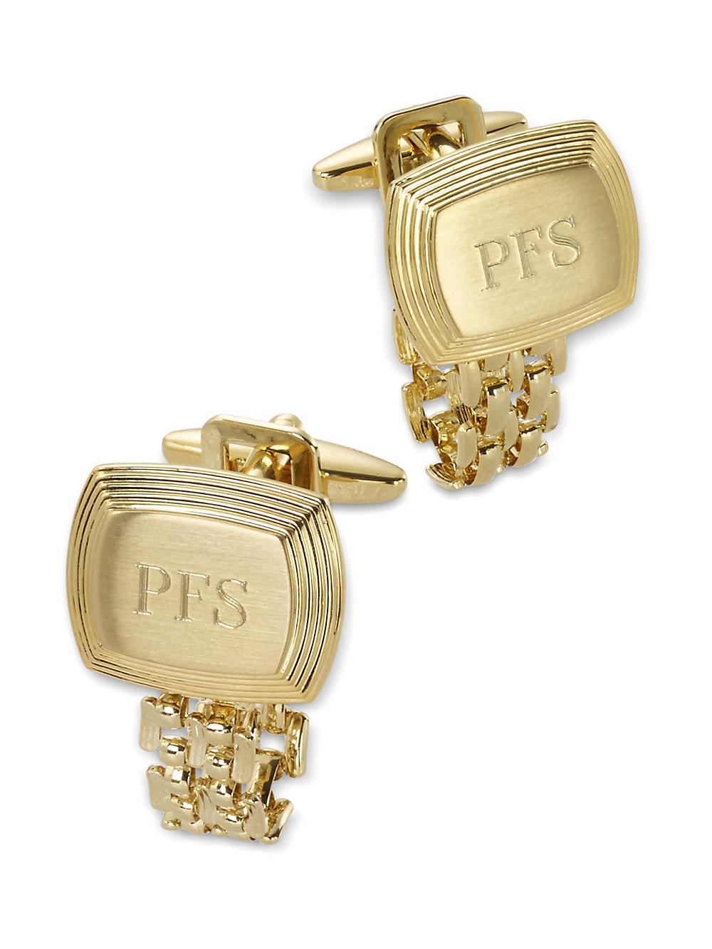 Chain Wrap Engravable Cufflinks Product Image