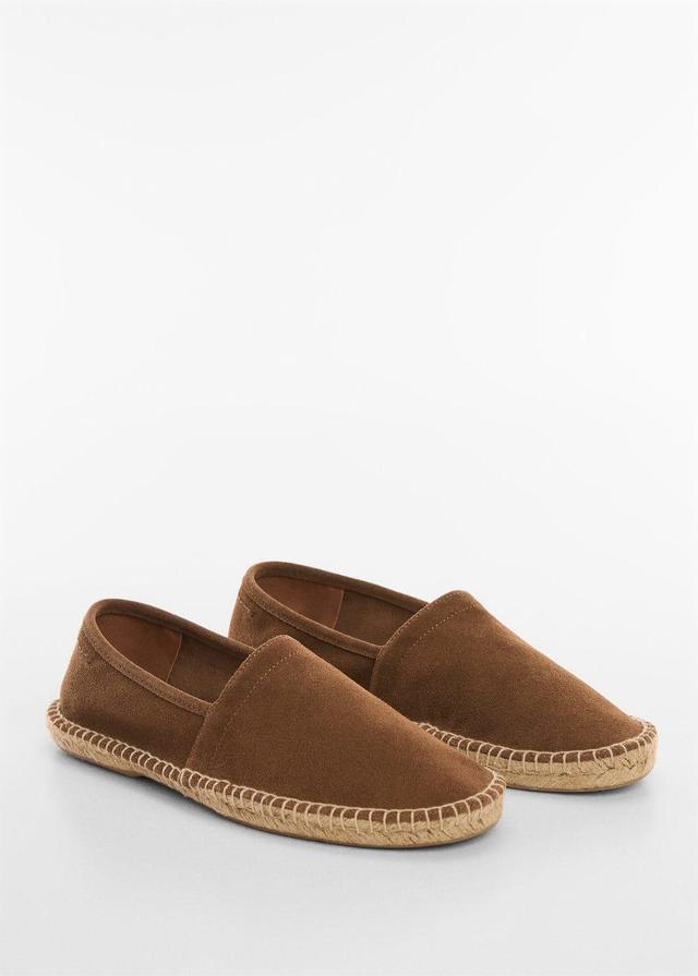 MANGO MAN - Jute suede leather espadrille brownMen Product Image