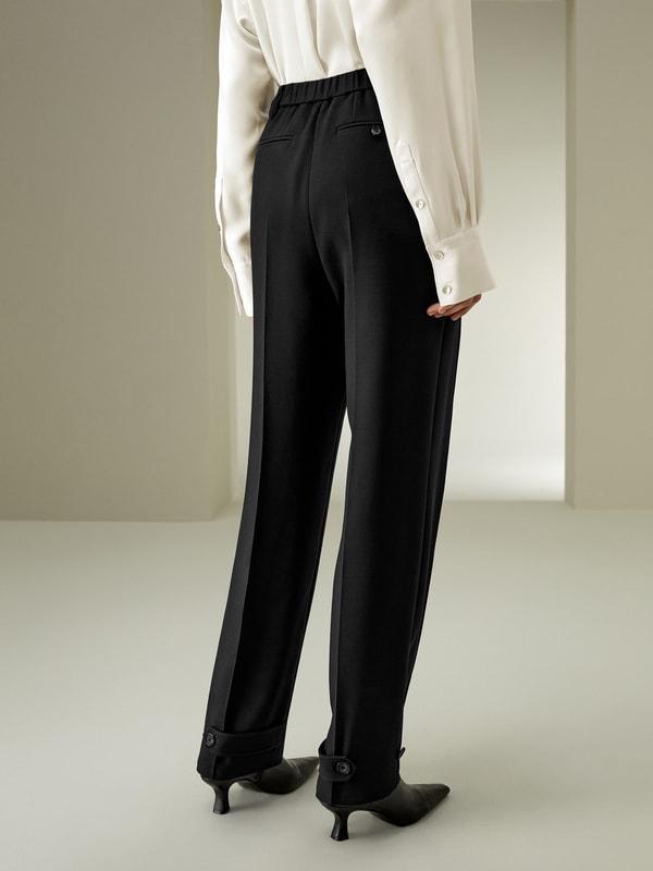 Wool Silk Blend Barrel Pants Product Image