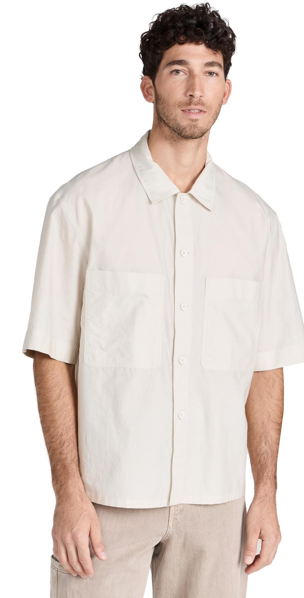 Spread-collar Shirt In Brown Product Image