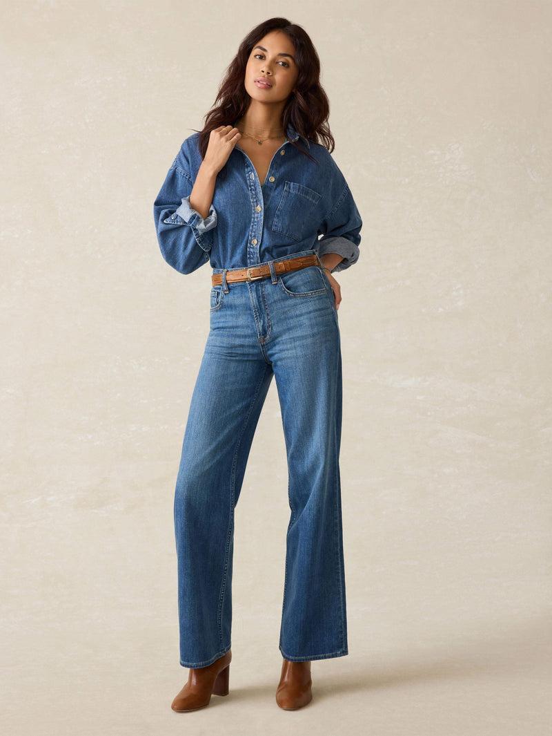 Dream Jean Wide Leg - Indigo Coast Wash Product Image