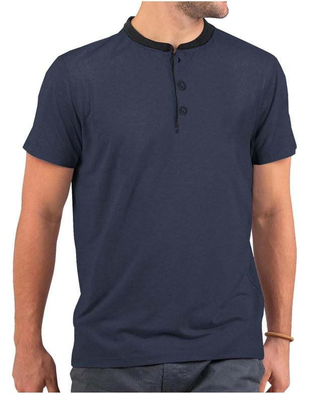 Mens Short Sleeve Henley T-Shirt Product Image