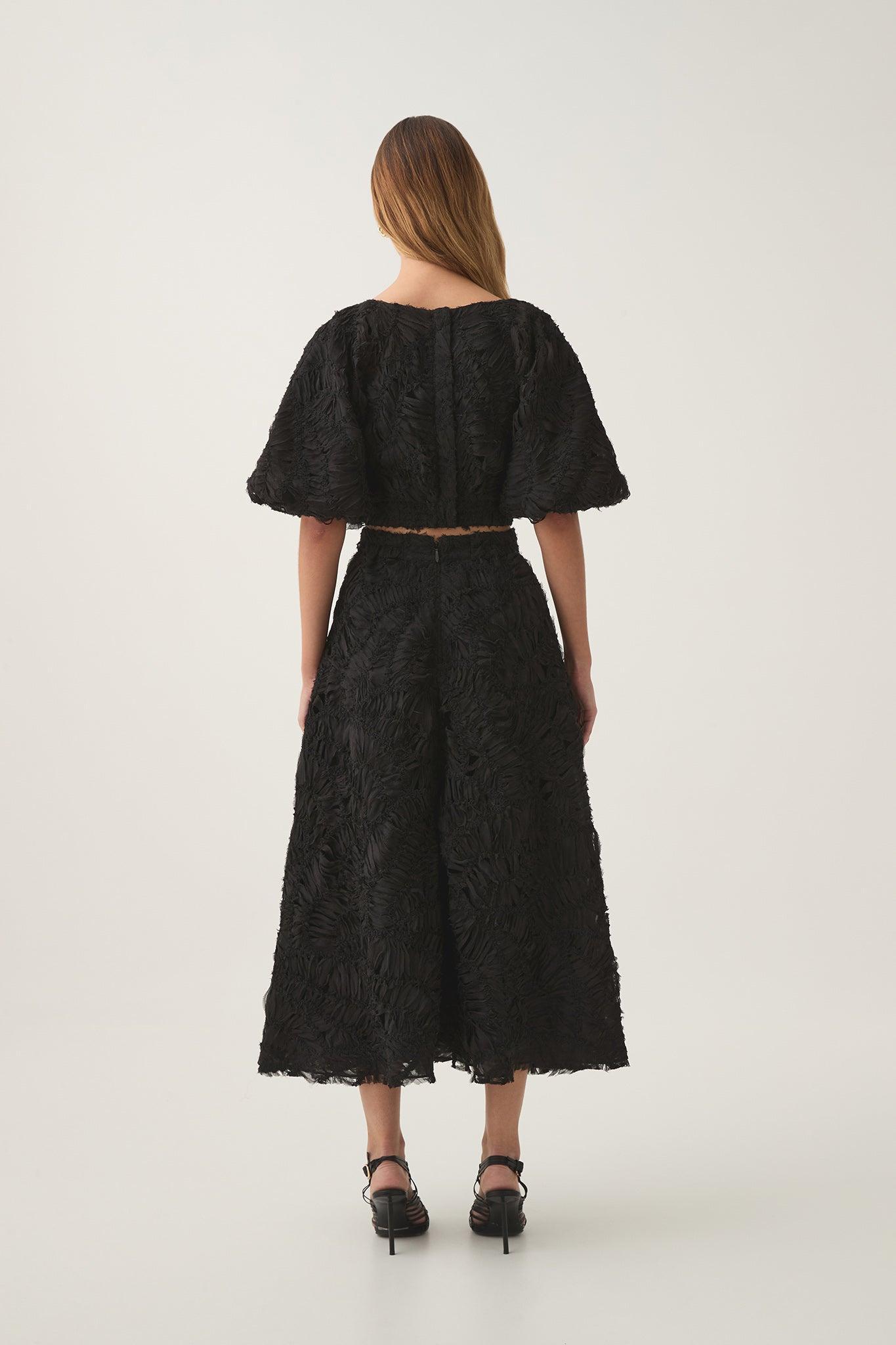 Florential Textured Midi Skirt Product Image