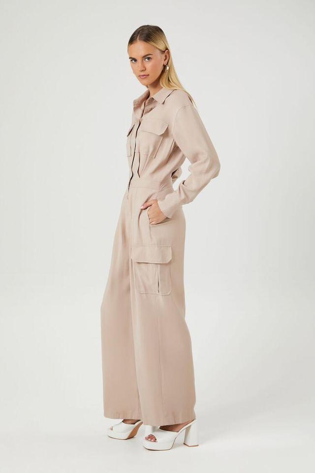 Wide-Leg Cargo Jumpsuit | Forever 21 Product Image