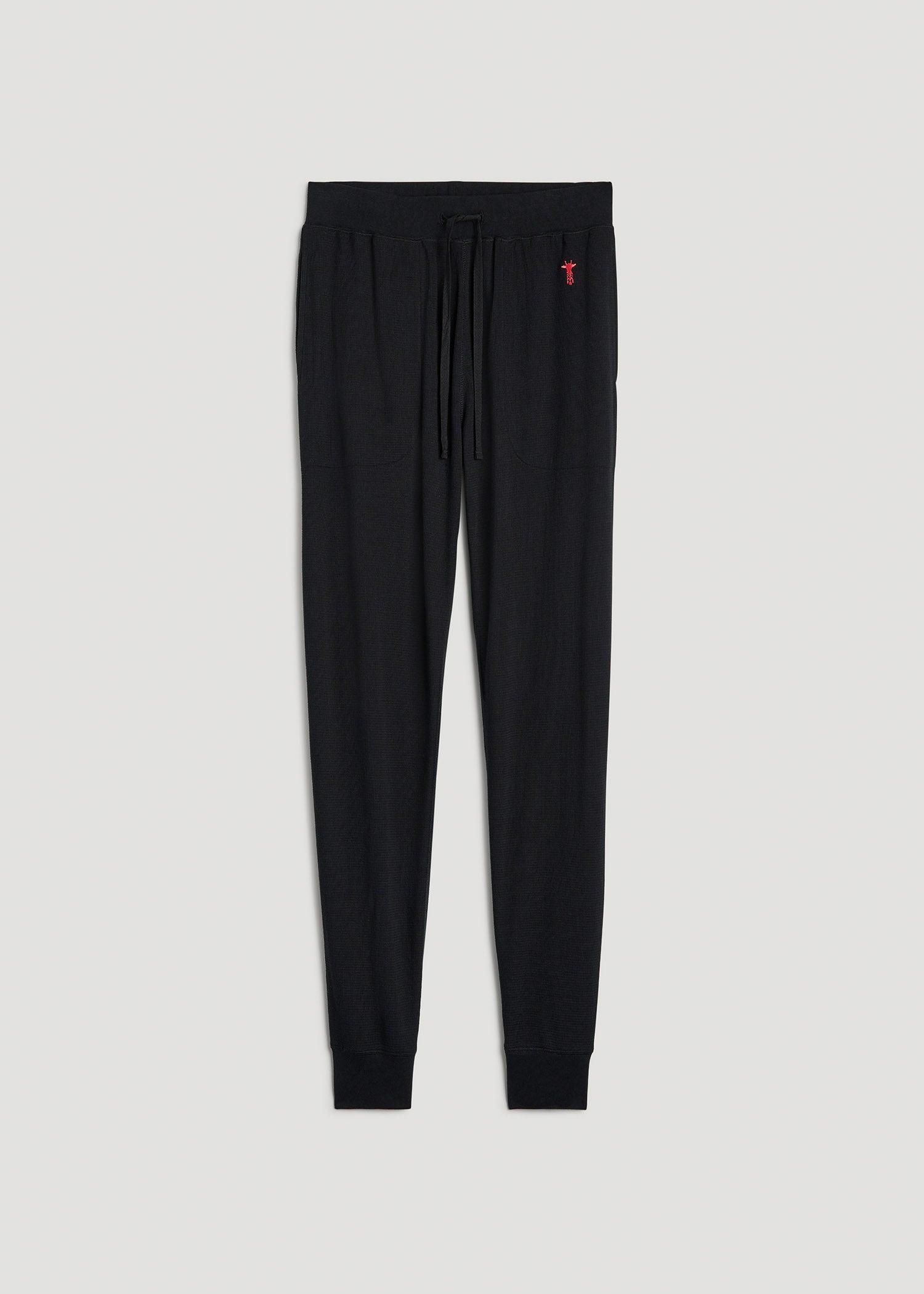 Waffle-Knit Lounge Jogger for Tall Men in Black Product Image