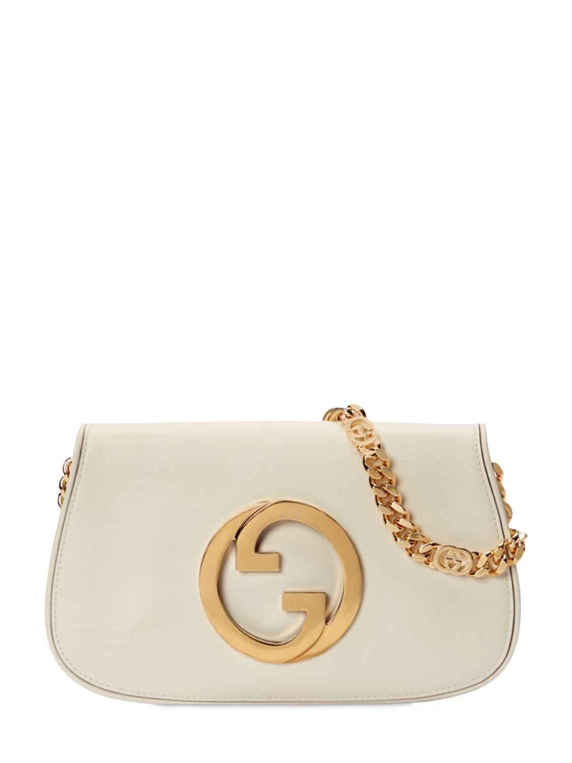 Blondie Leather Shoulder Bag In White Product Image