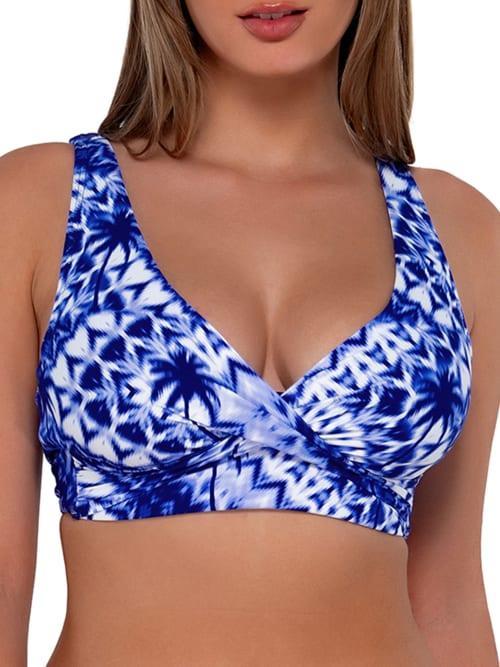 Printed Underwire Wrap Bikini Top Product Image