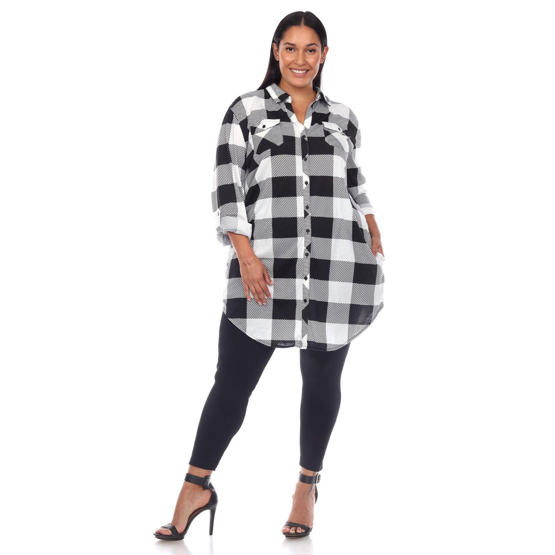 Plaid Tunic Shirt - Plus Product Image