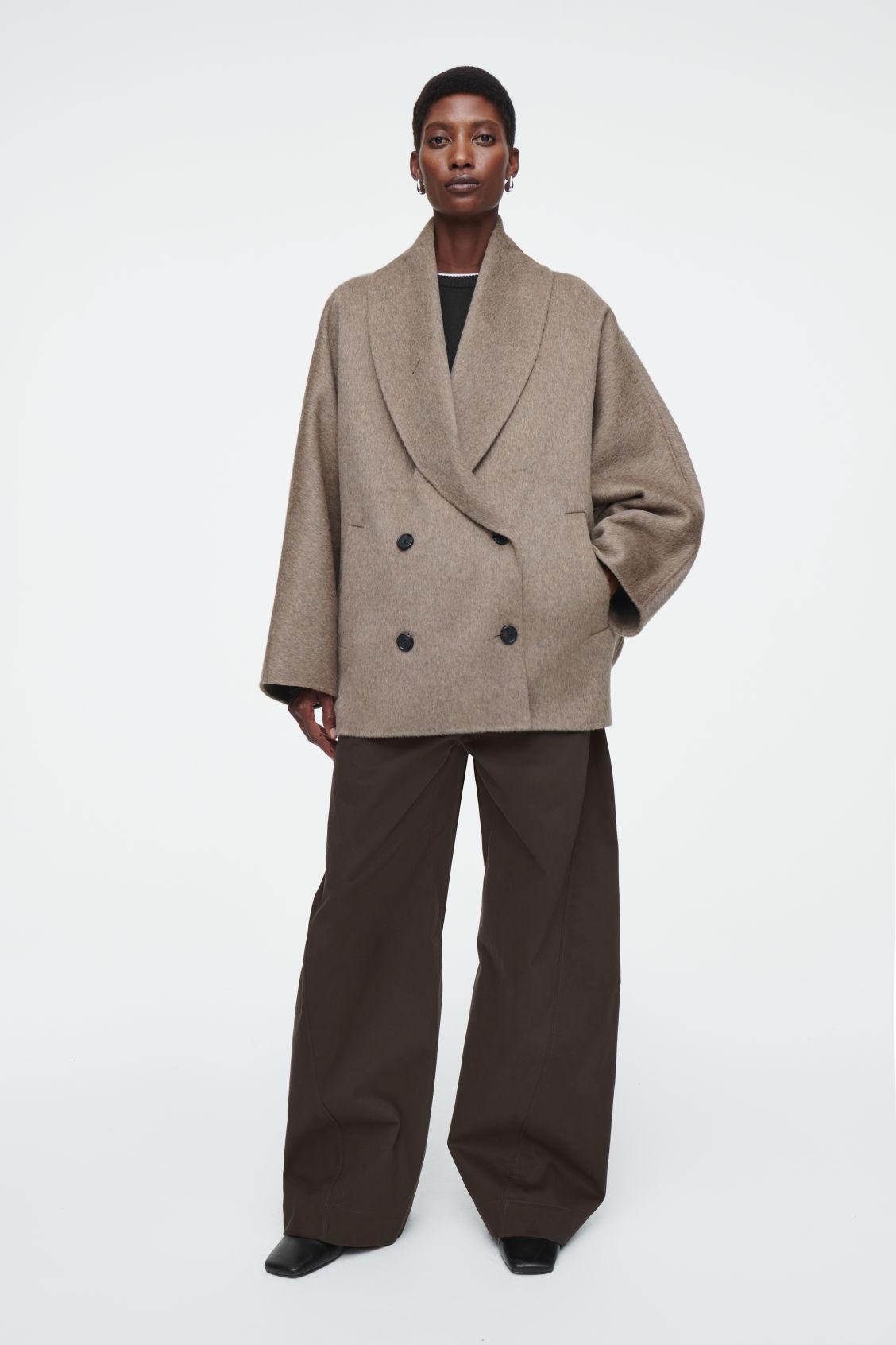 DOUBLE-FACED WOOL PEA COAT Product Image