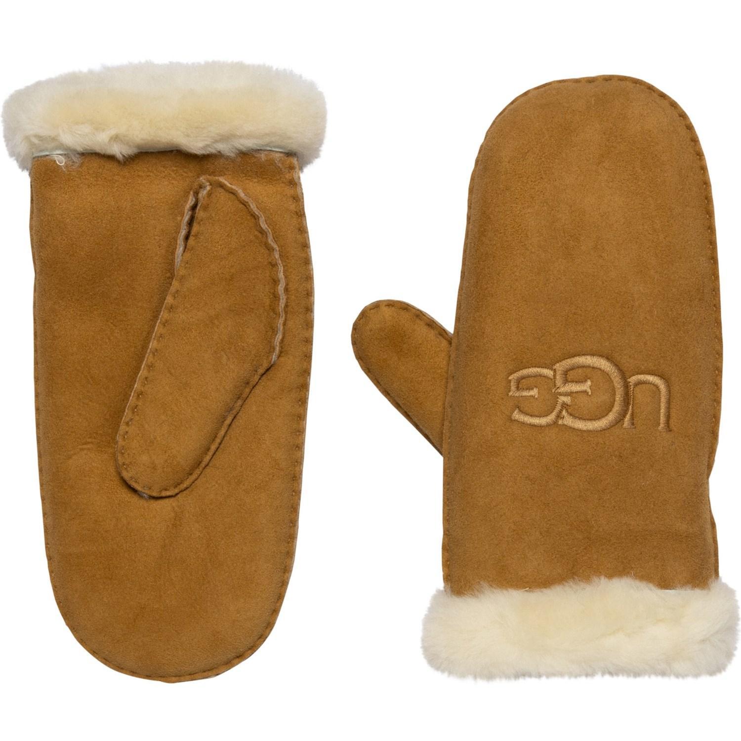 UGG® Australia Sheepskin Embroidered Mittens (For Women) Product Image